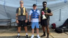 Rooney, Hart and Richards row down Hudson River