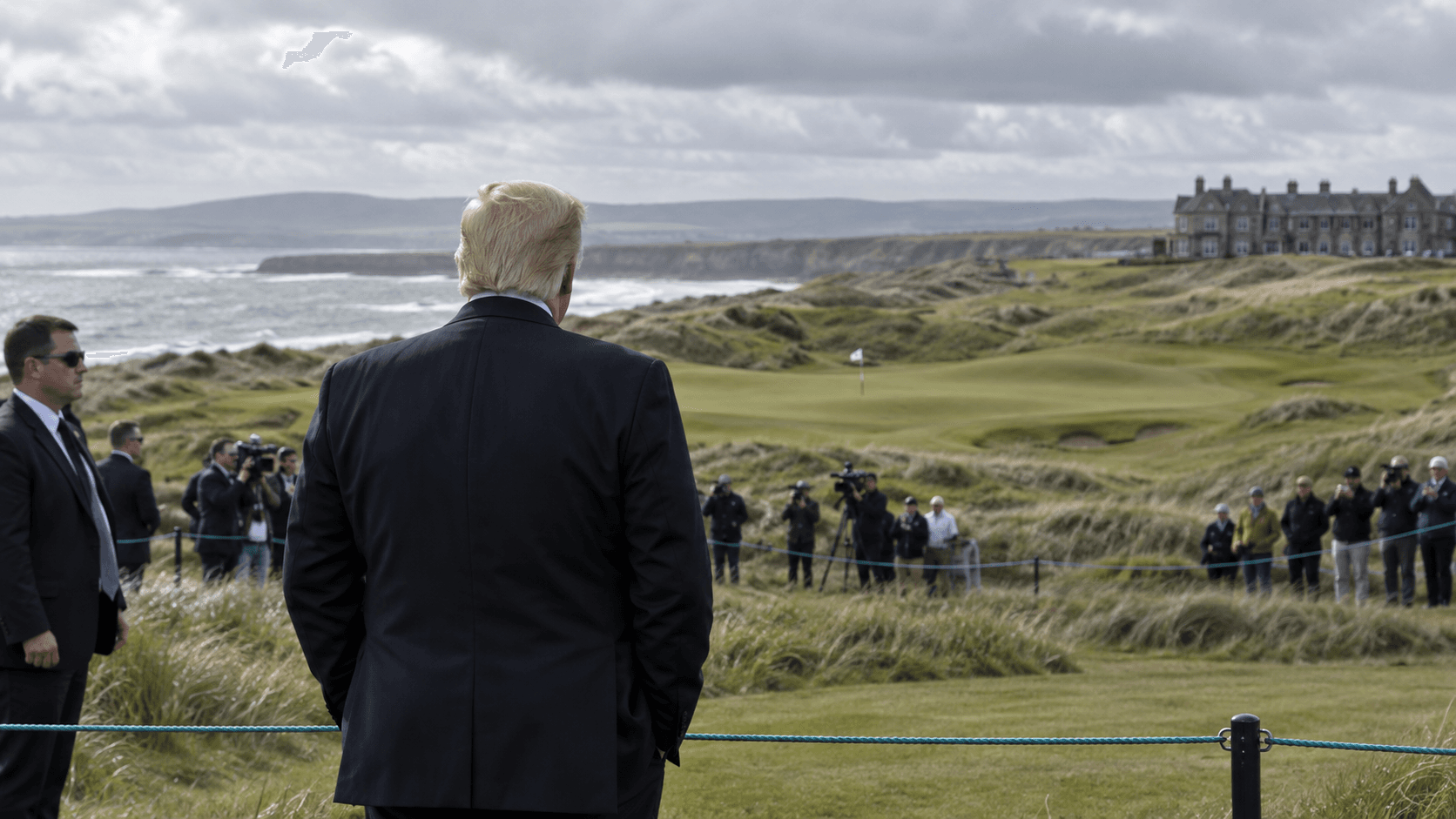Editorial image of a political visit at an Irish west coast golf resort