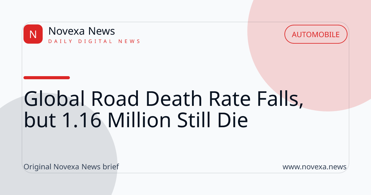 Global Road Death Rate Falls, but 1.16 Million Still Die