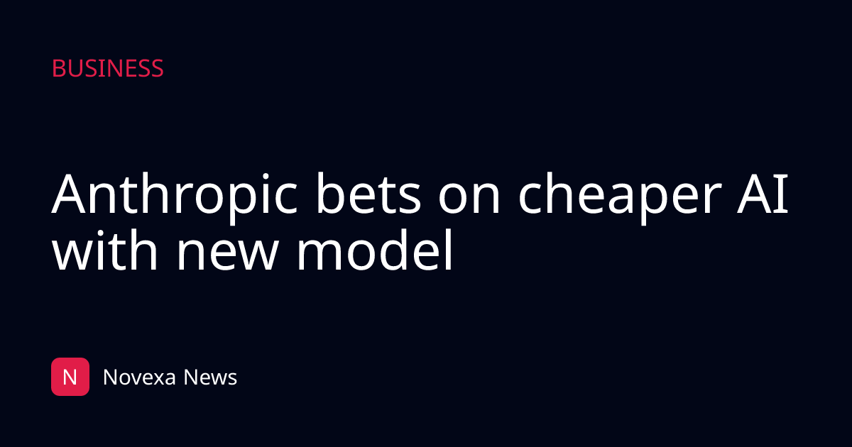 Anthropic bets on cheaper AI with new model