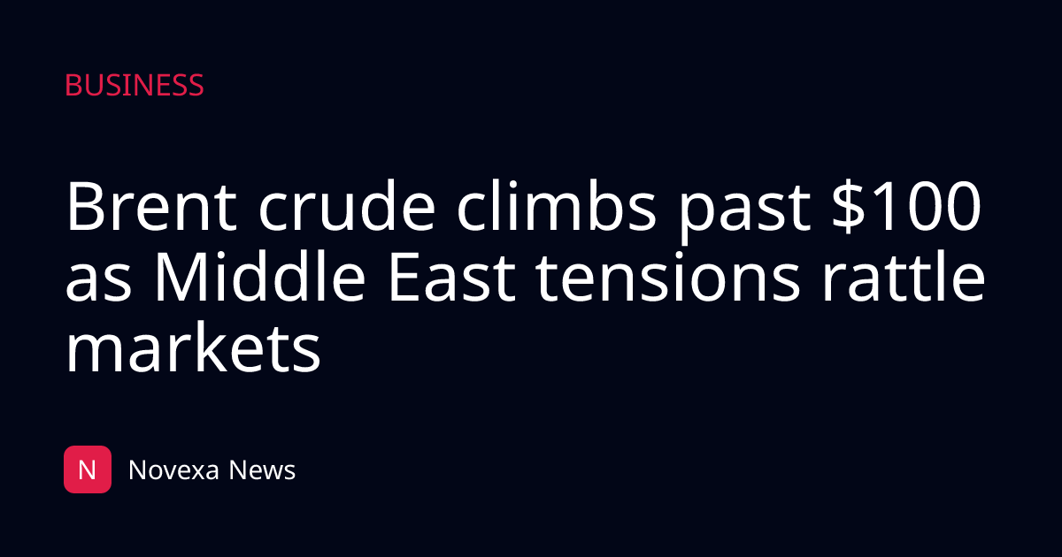 Brent crude climbs past $100 as Middle East tensions rattle markets