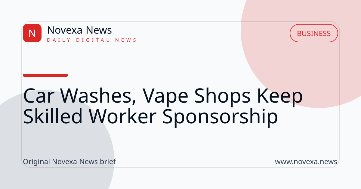 A car wash forecourt and a vape shop storefront in a UK high street setting