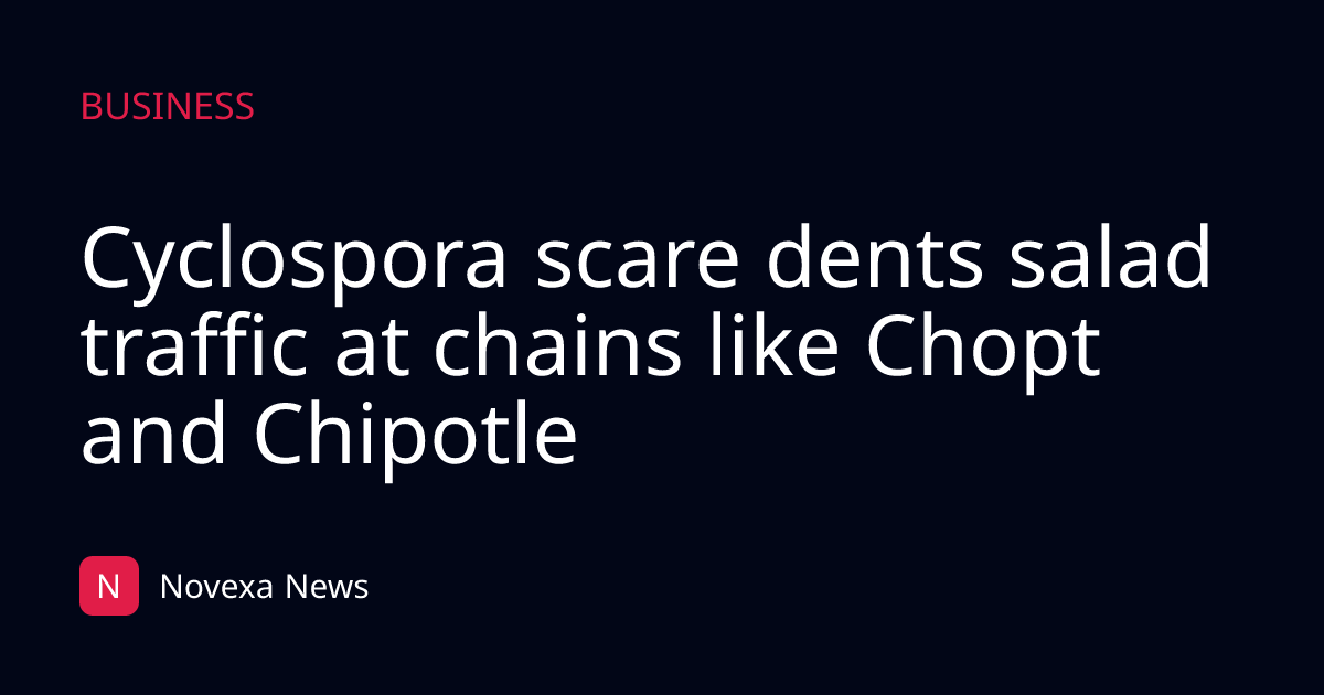 Cyclospora scare dents salad traffic at chains like Chopt and Chipotle