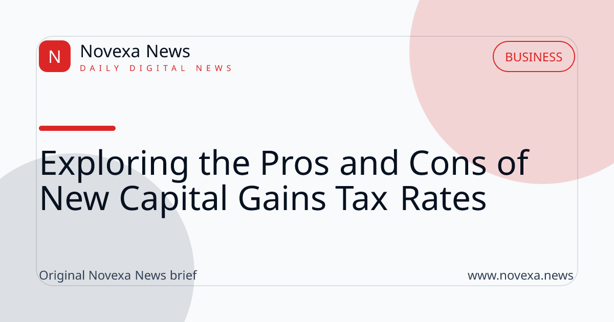 A graphic representation illustrating capital gains tax impacts and considerations