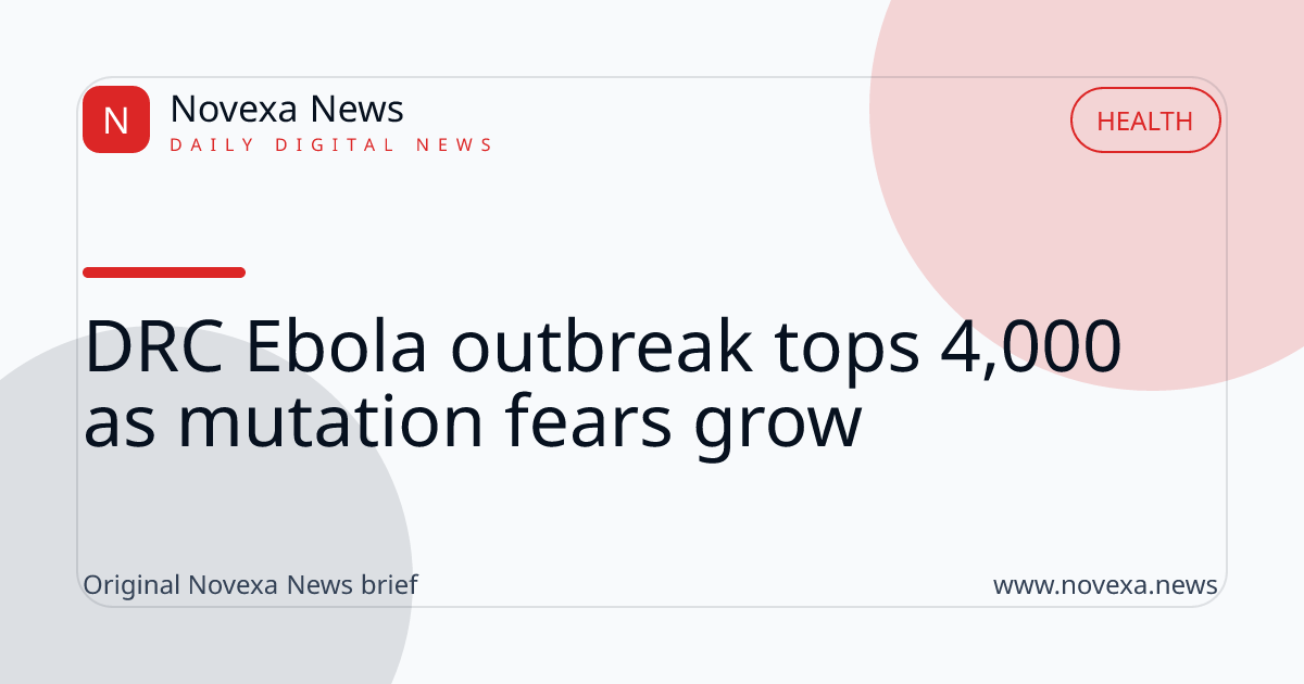Health workers responding to an Ebola outbreak in the Democratic Republic of the Congo