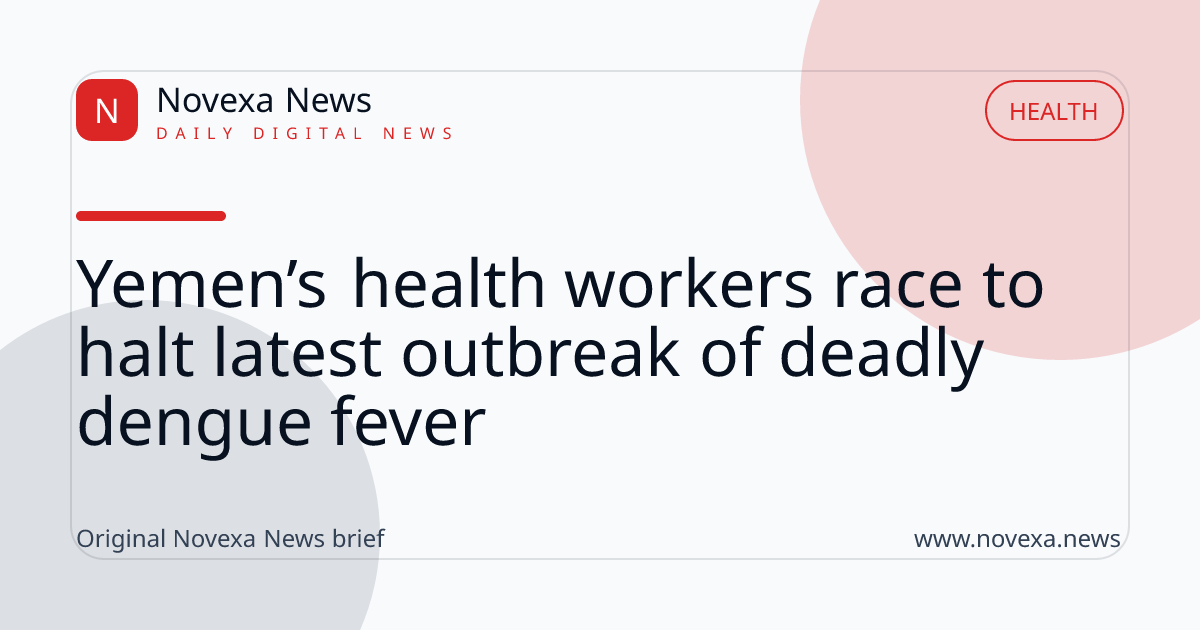Yemen’s health workers race to halt latest outbreak of deadly dengue fever