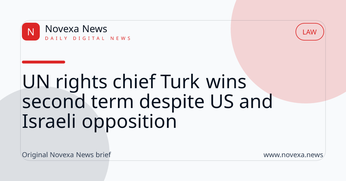 UN rights chief Turk wins second term despite US and Israeli opposition
