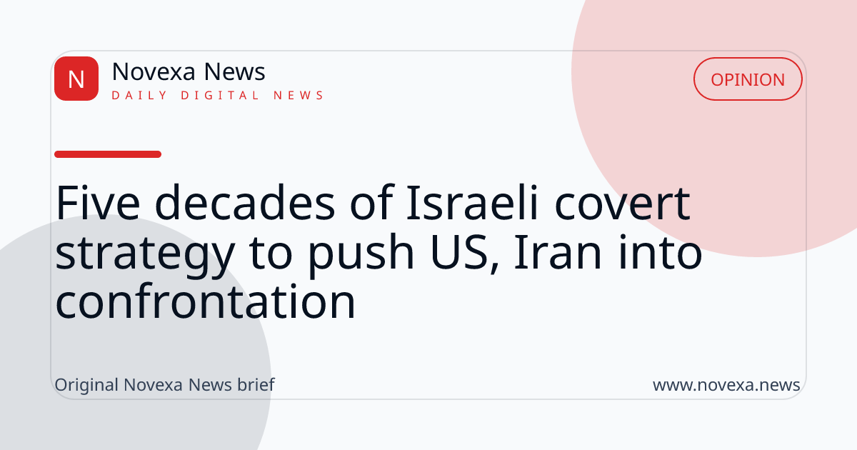 Five decades of Israeli covert strategy to push US, Iran into confrontation