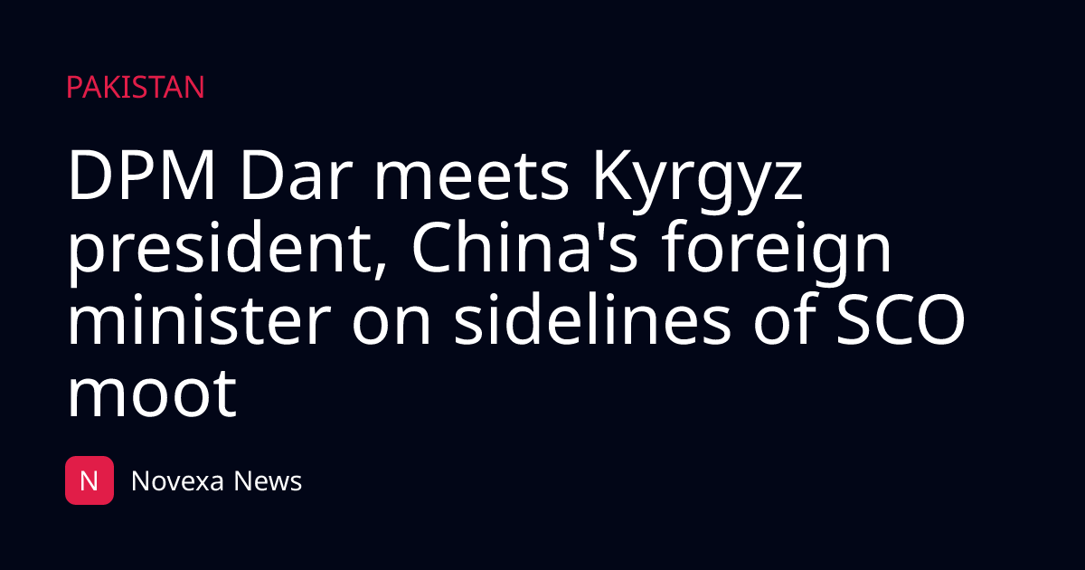 DPM Dar meets Kyrgyz president, China's foreign minister on sidelines of SCO moot