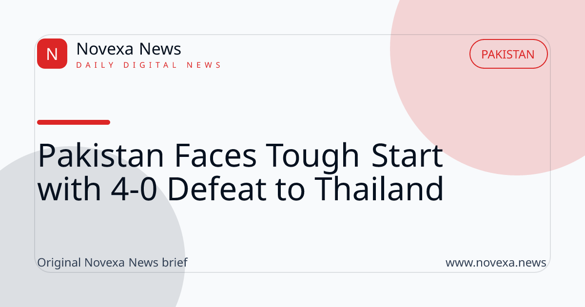 Pakistan open FIFA Asean Cup campaign with a defeat against Thailand