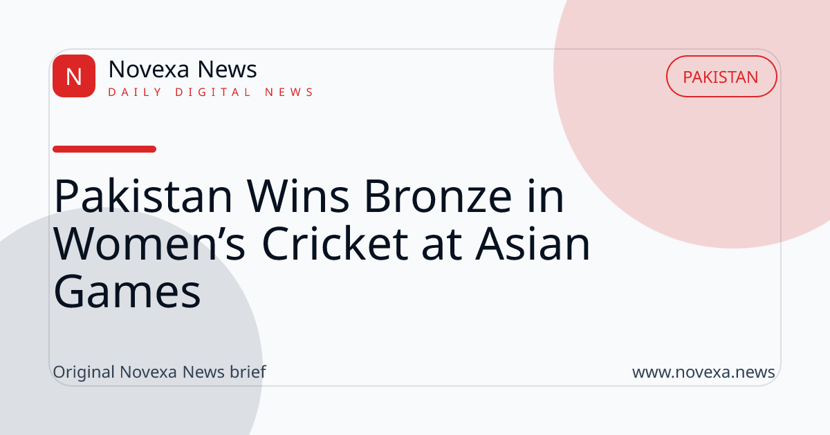 Pakistan women's cricket team celebrates bronze medal victory at Asian Games
