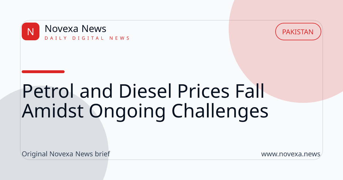 Latest update on petrol and diesel prices in Pakistan