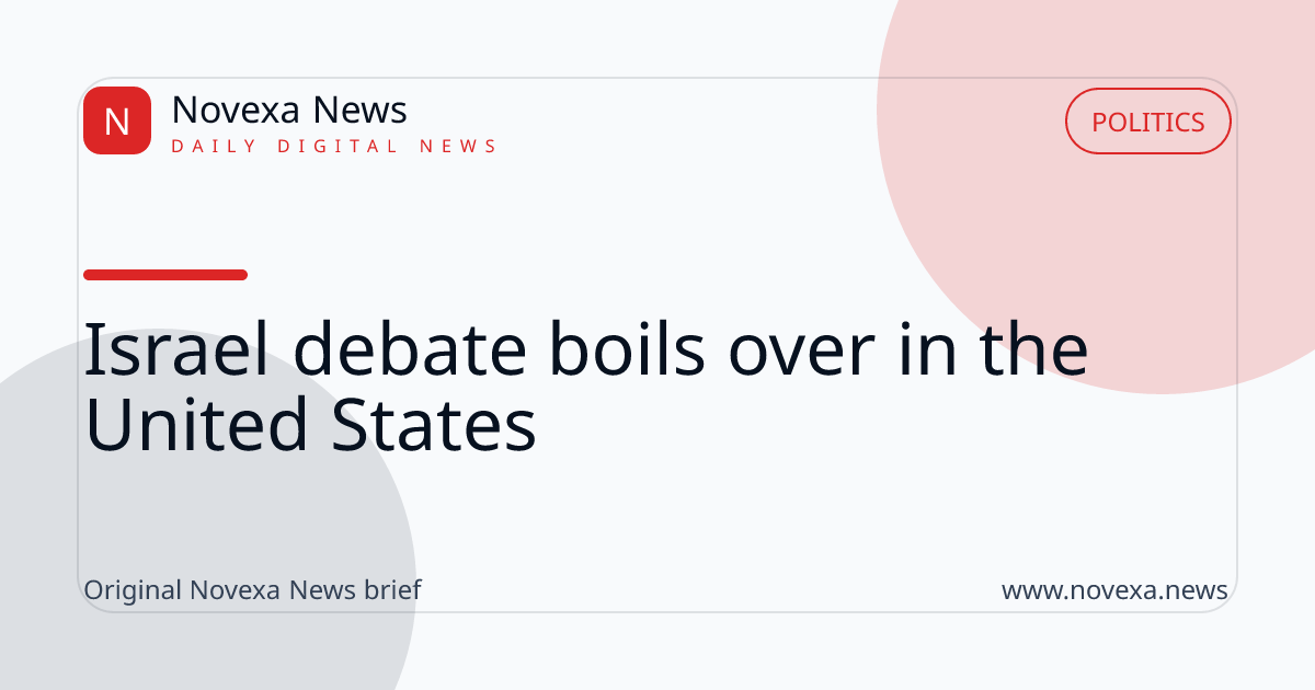 Israel debate boils over in the United States