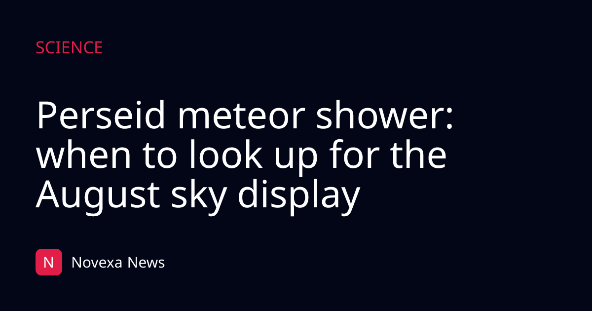 Perseid meteor shower: when to look up for the August sky display