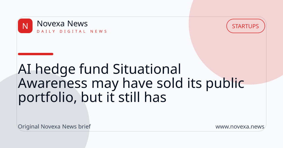 AI hedge fund Situational Awareness may have sold its public portfolio, but it still has