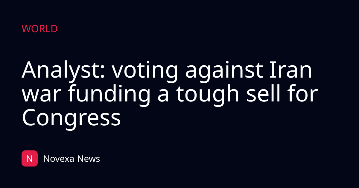 Analyst: voting against Iran war funding a tough sell for Congress
