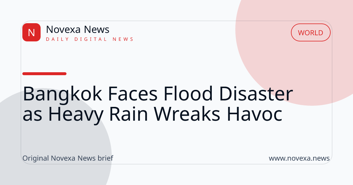 Bangkok flood disaster caused by heavy rain bringing chaos