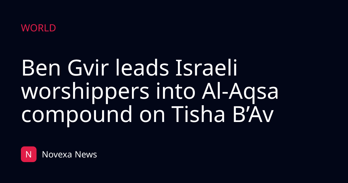 Ben Gvir leads Israeli worshippers into Al-Aqsa compound on Tisha B’Av