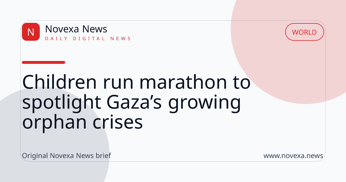 Children run marathon to spotlight Gaza’s growing orphan crises