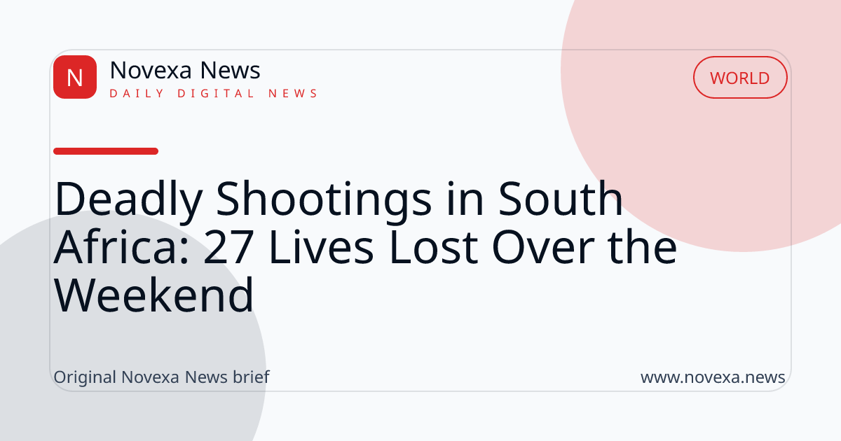 Gun violence in South Africa highlights ongoing safety issues