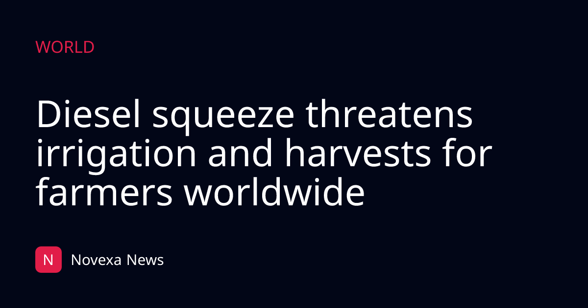 Diesel squeeze threatens irrigation and harvests for farmers worldwide