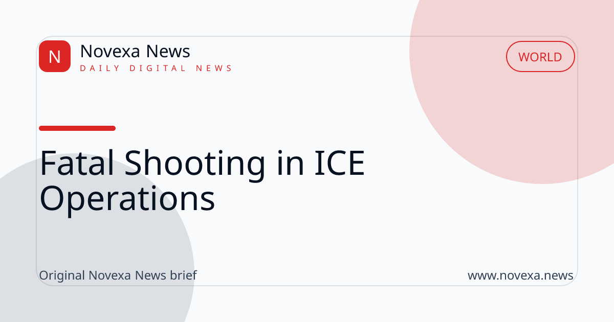 Fatal Shooting in ICE Operations