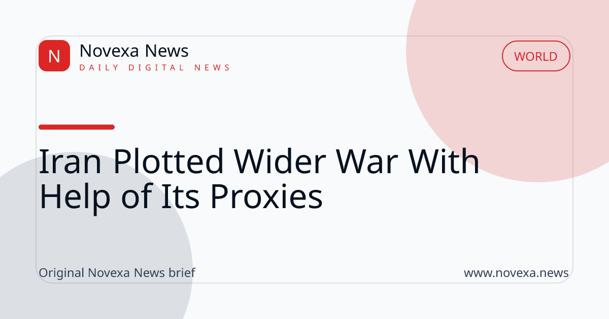 Iran Plotted Wider War With Help of Its Proxies