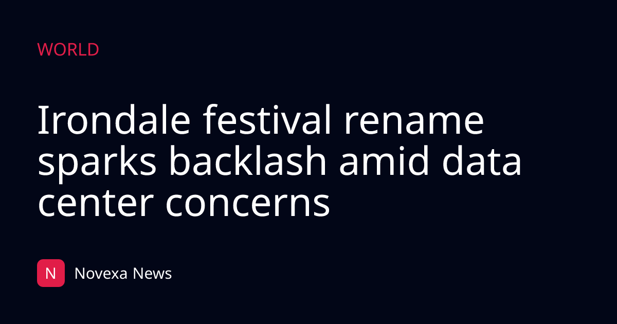 Irondale festival rename sparks backlash amid data center concerns