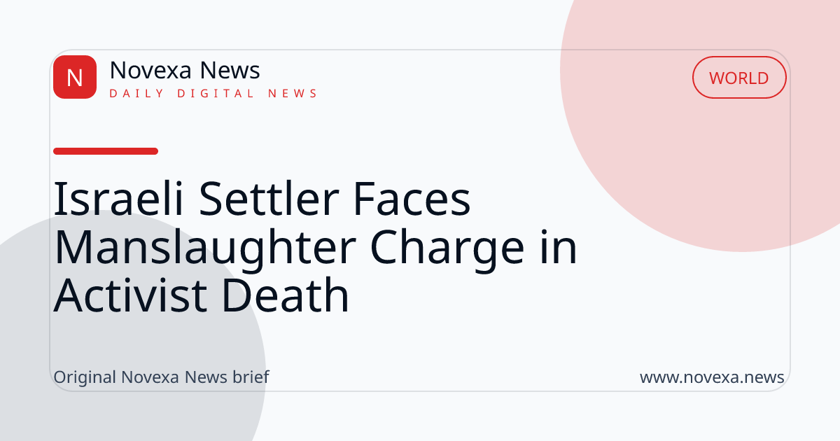 A legal case involving an Israeli settler and the killing of a Palestinian activist