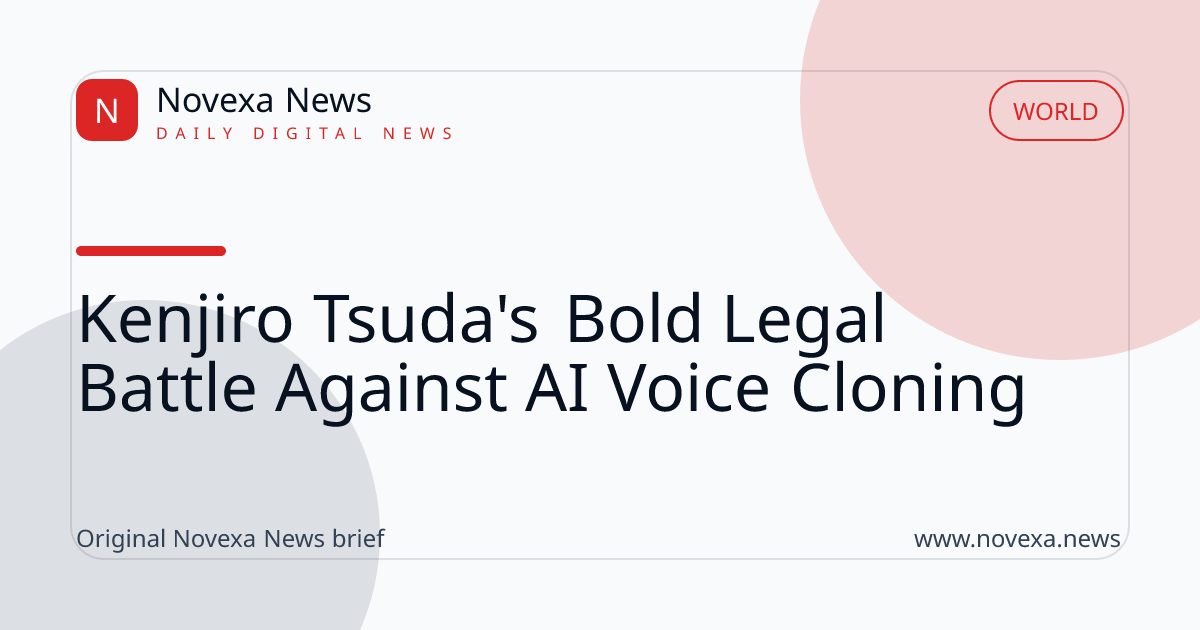 Kenjiro Tsuda fights TikTok over AI voice cloning rights