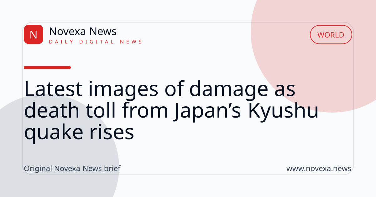 Latest images of damage as death toll from Japan’s Kyushu quake rises