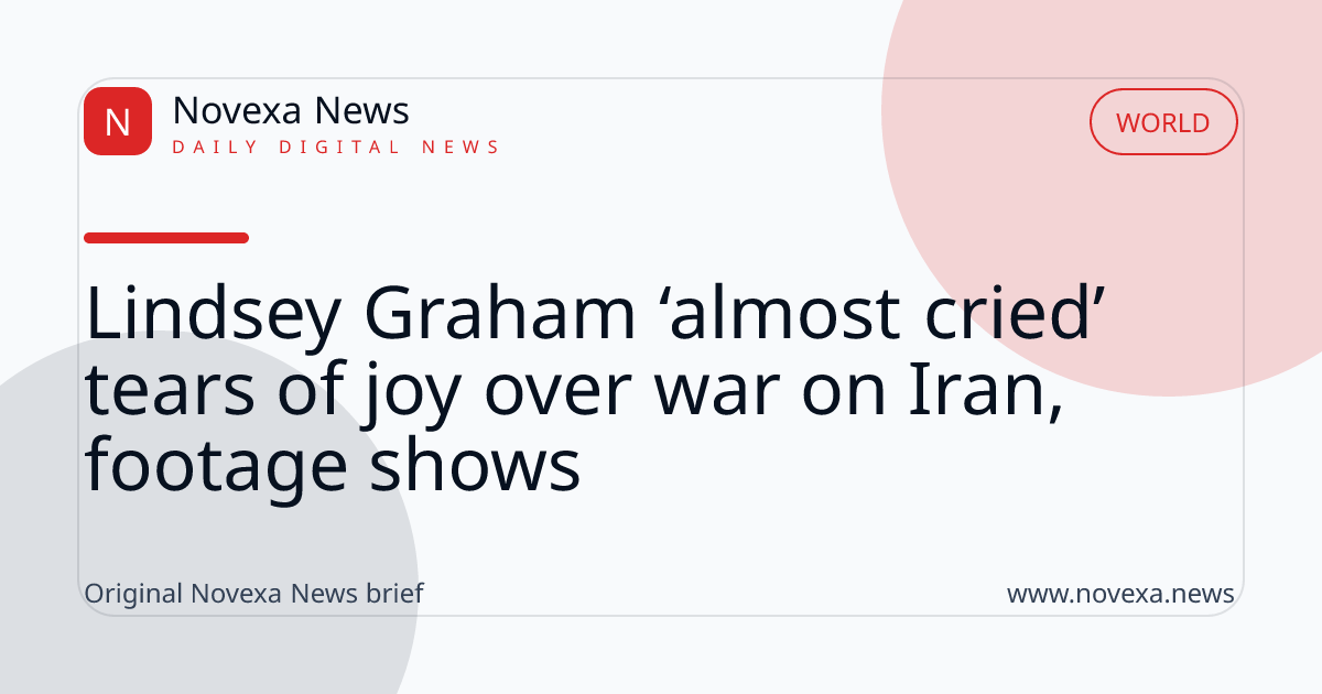 Lindsey Graham ‘almost cried’ tears of joy over war on Iran, footage shows