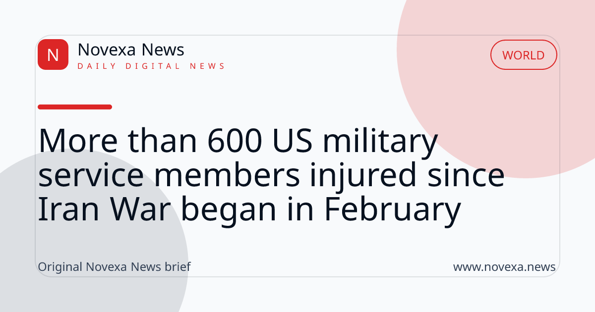 More than 600 US military service members injured since Iran War began in February