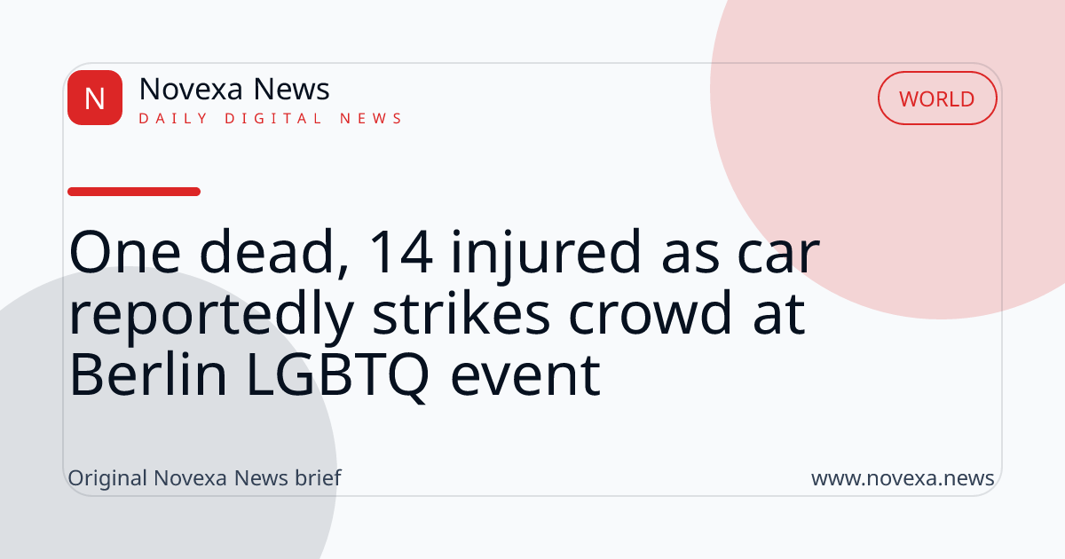 One dead, 14 injured as car reportedly strikes crowd at Berlin LGBTQ event