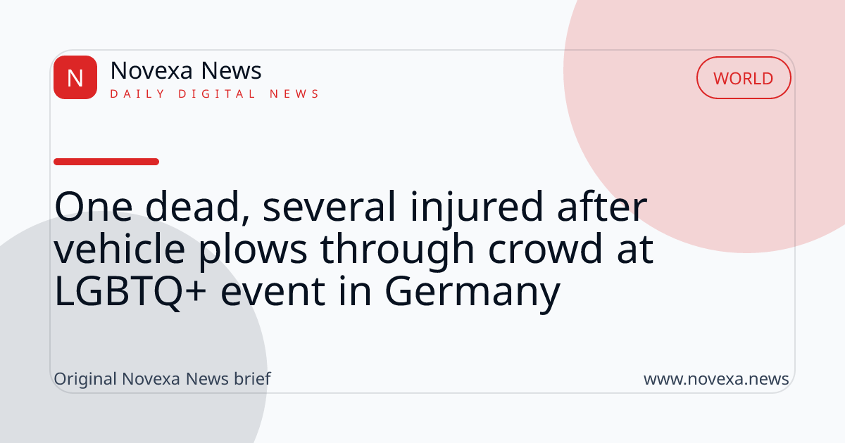 One dead, several injured after vehicle plows through crowd at LGBTQ+ event in Germany
