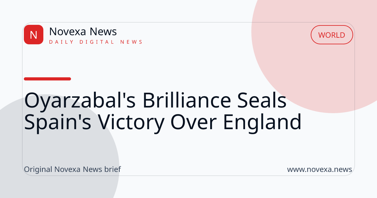 Mikel Oyarzabal leads Spain to victory over England in Nations League match