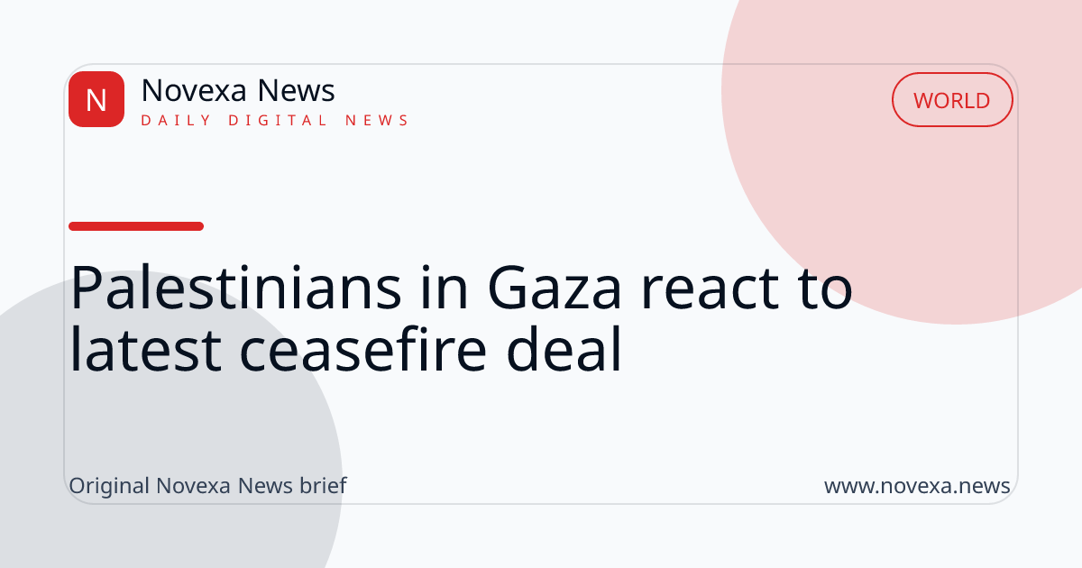 Palestinians in Gaza react to latest ceasefire deal