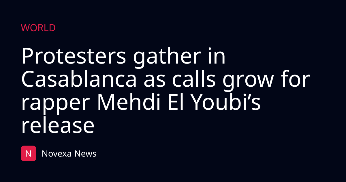 Protesters gather in Casablanca as calls grow for rapper Mehdi El Youbi’s release