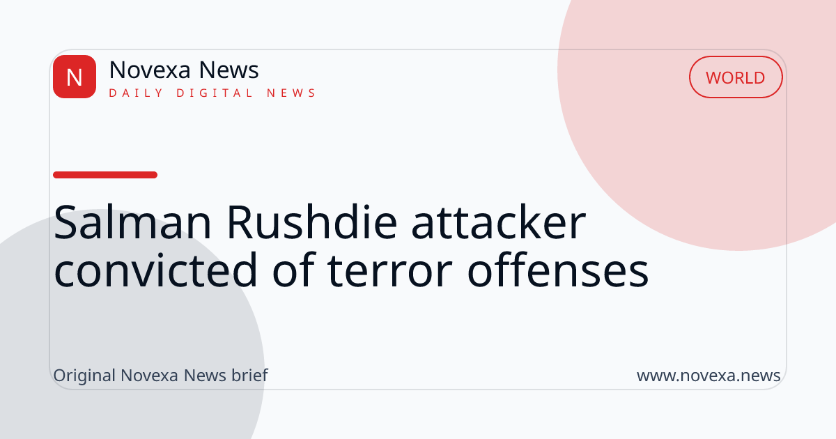 Salman Rushdie attacker convicted of terror offenses