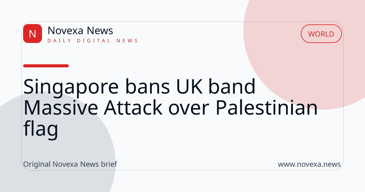 Singapore bans UK band Massive Attack over Palestinian flag