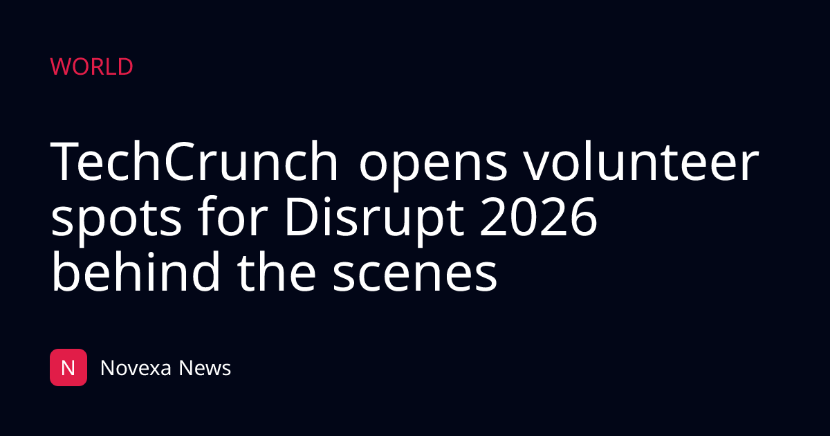 TechCrunch opens volunteer spots for Disrupt 2026 behind the scenes