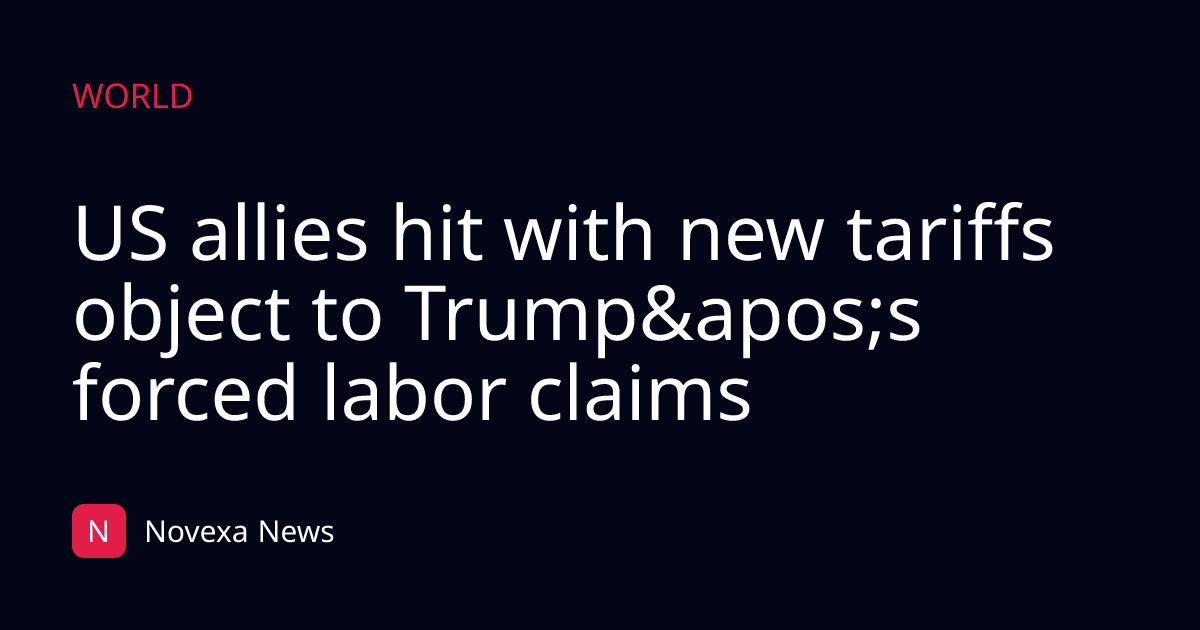 US allies hit with new tariffs object to Trump's forced labor claims