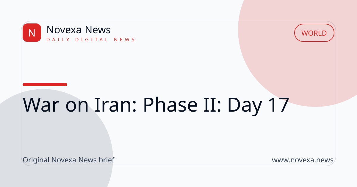 War on Iran: Phase II: Day 17